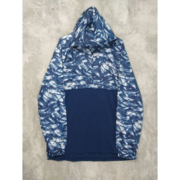Under Armour Jacket Mens Large Blue Camo Sportstyle Wind Anorak Windbreaker - Picture 1 of 10